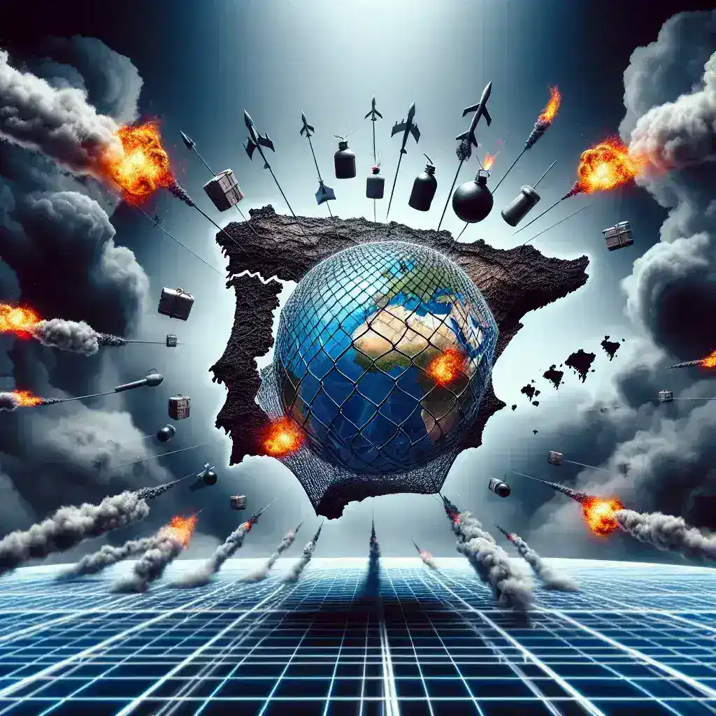 "Imagen que ilustra la nueva regulación de España sobre contenidos dañinos en redes sociales, mostrando un teclado de computadora con íconos de redes sociales y un candado, simbolizando la protección y control de la información en línea."